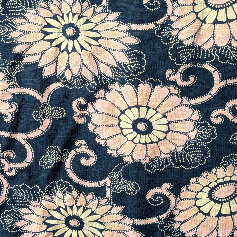 Nautica Jeans Co Floral Button Up Shirt XL Linen Cotton Camp Shirt Y2K - Picture 8 of 12